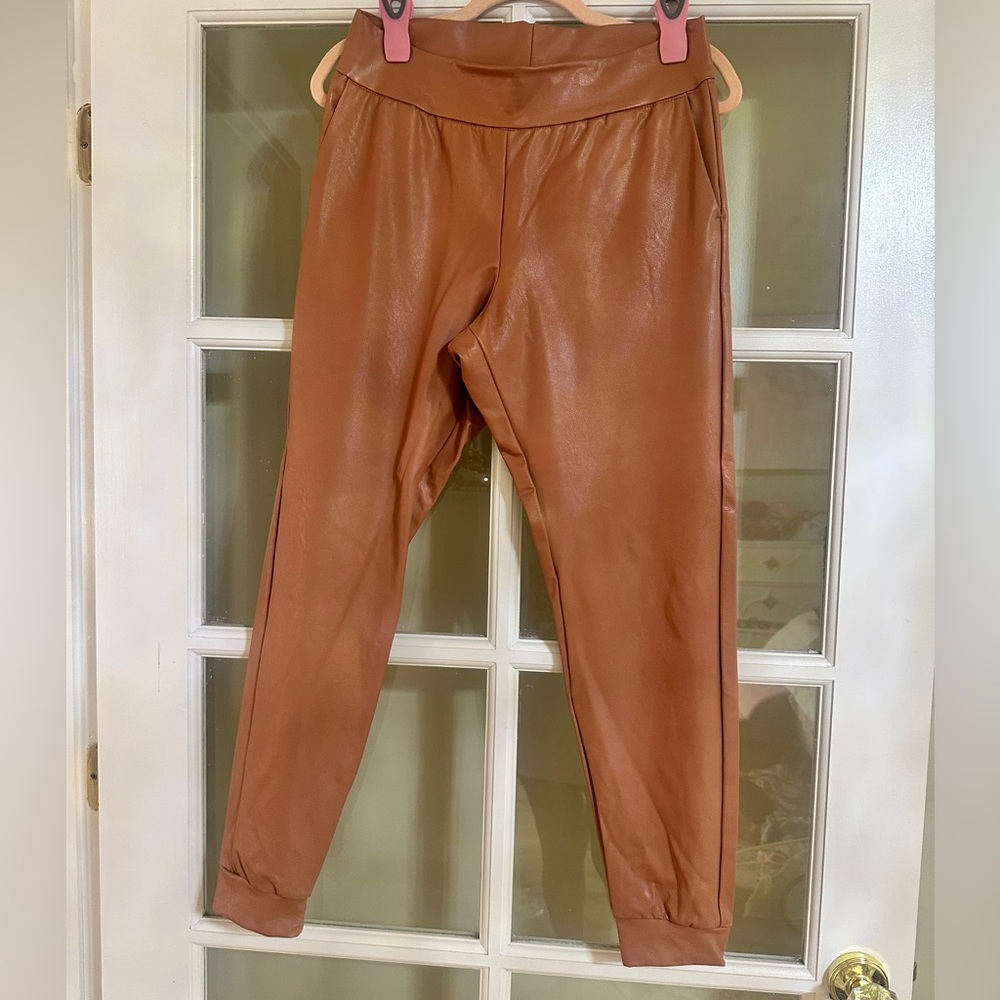 Commando Faux Leather Joggers